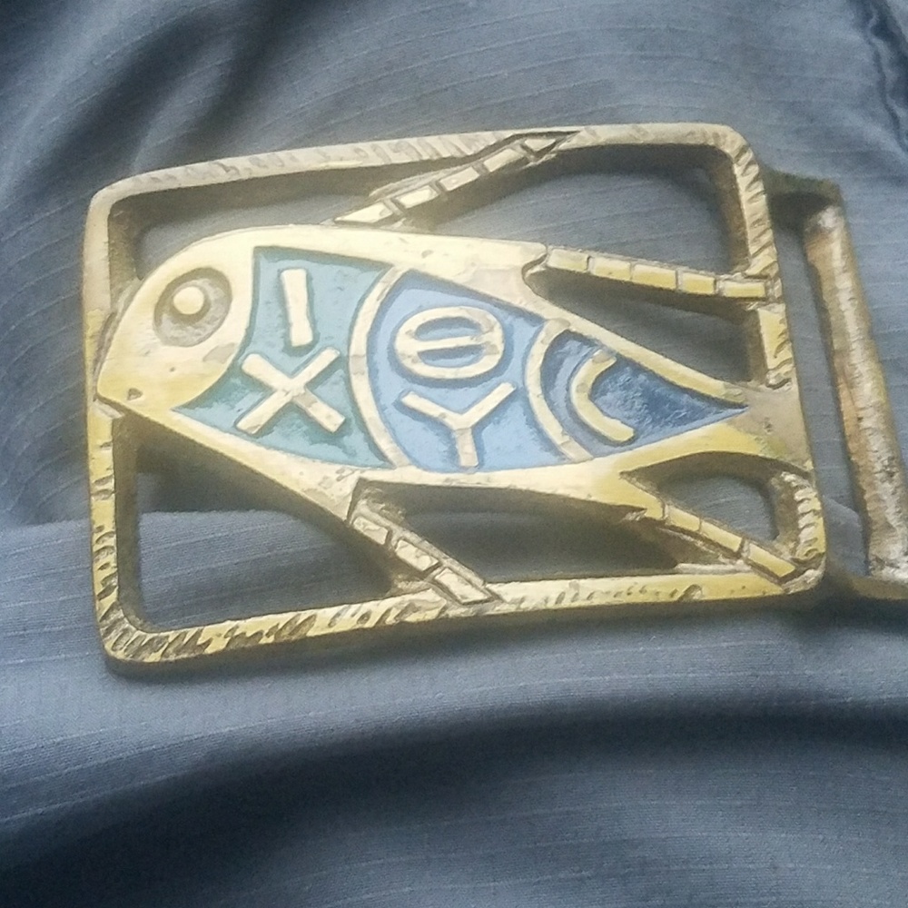 Terra Sancta Guild belt buckle vintage